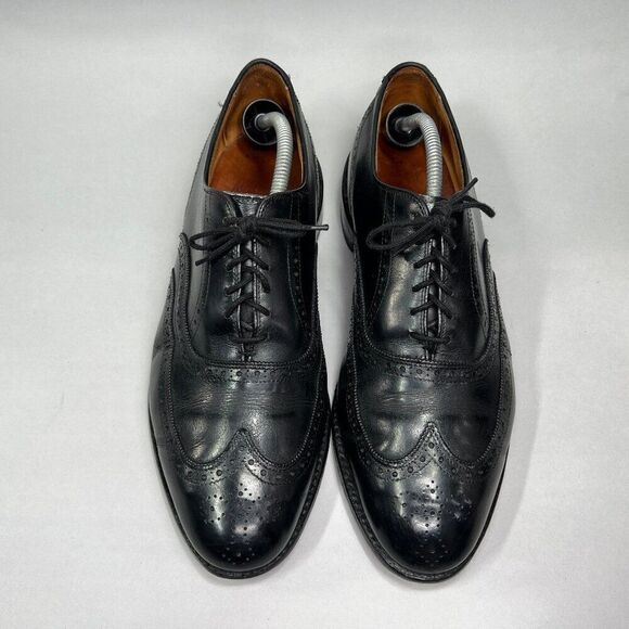 Allen Edmonds Men's Size 11D Chester Black Leather Wing Tip Dress Shoes - Picture 3 of 13